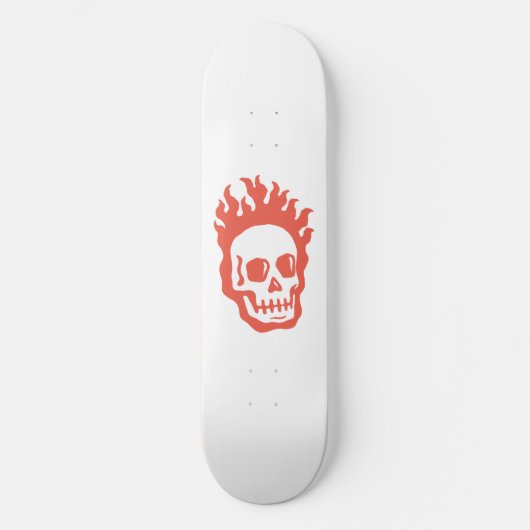 Fire Skull Persoonlijk Skateboard (Voorkant)