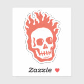 Fire Skull Sticker (Vel)