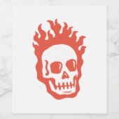 Fire Skull Wijn Etiket (Enkel label)