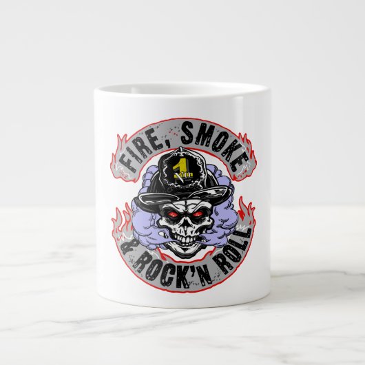 Fire, Smoke & Rock n Roll Grote Koffiekop (Voorkant)