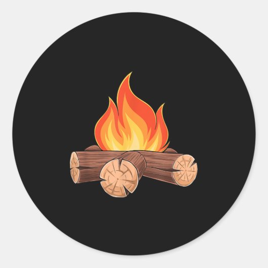 Fire Smores Costume Group Camping Ronde Sticker (Voorkant)