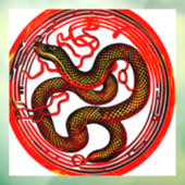 Fire Snake Raamsticker (Vel 3)