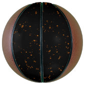 Fire Sparks bedekken je foto brandende as zwart Basketbal (Verticaal)