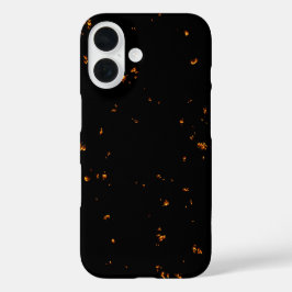 Fire Sparks bedekken je foto brandende as zwart iPhone 16 Hoesje
