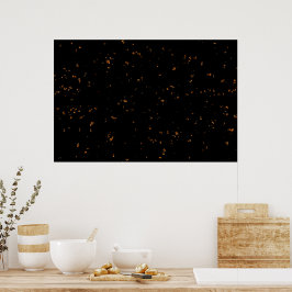Fire Sparks bedekken je foto brandende as zwart Poster