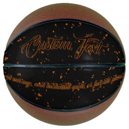 Fire Sparks Overlay Naam Quote Burning Ashes Zwart Basketbal