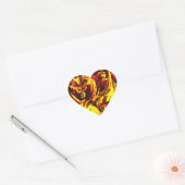 Fire Spirit Heart Sticker (Envelop)