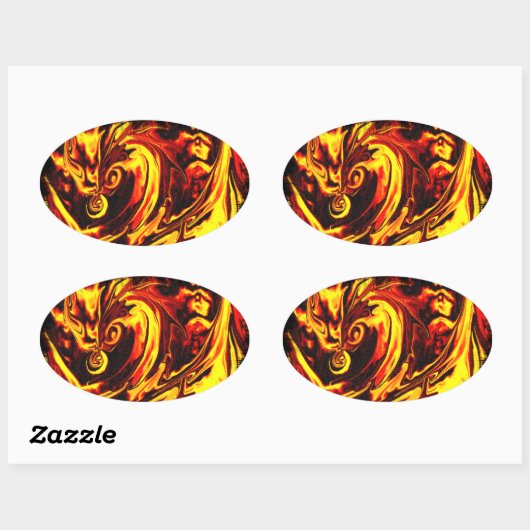 Fire Spirit Oval Sticker (Vel)