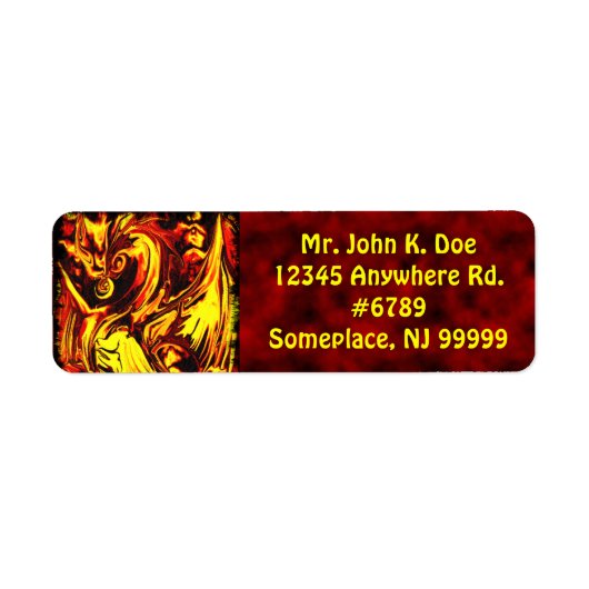 Fire Spirit retour adreslabel Etiket (Voorkant)