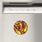 Fire Spirit Round Magnet (Insitu (Vaatwasser))