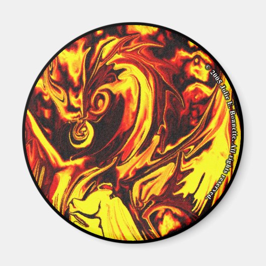 Fire Spirit Round Magnet (Voorkant)