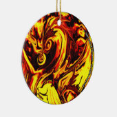 Fire Spirit Round-Ornament Keramisch Ornament (Rechts)