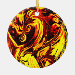Fire Spirit Round-Ornament Keramisch Ornament