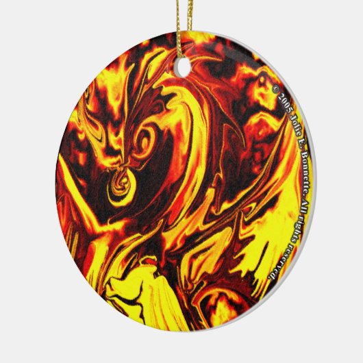 Fire Spirit Round-Ornament Keramisch Ornament (Links)