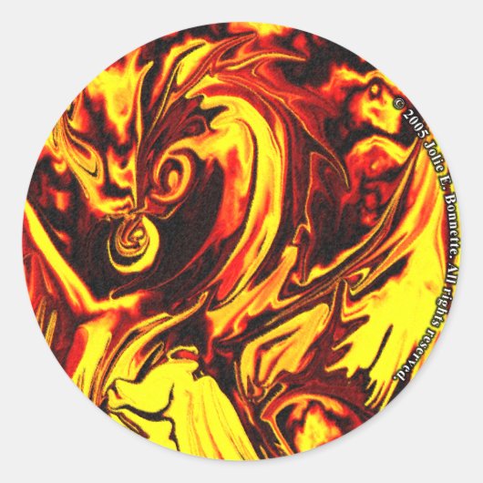 Fire Spirit Round Sticker (Voorkant)
