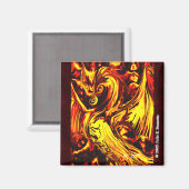 Fire Spirit Square Magnet (Voorkant / Achterkant)