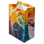 Fire Splash Medium Cadeauzakje (Voorkant Gekanteld)