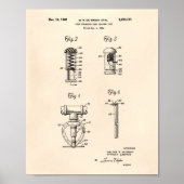 Fire Sprinkler Head 1965 Patent Art - Oude poster (Voorkant)