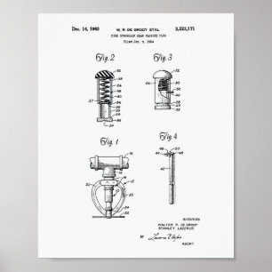 Fire Sprinkler Head 1965 Patent Art - Witboek Poster