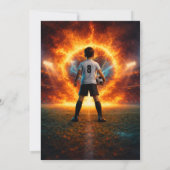 Fire Stadium Theme Boys 8th Birthday Party Kaart (Achterkant)