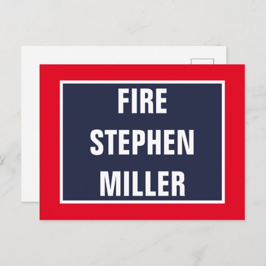 Fire Stephen Miller White House Advisor Briefkaart (Voorkant / Achterkant)