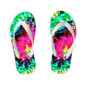 Fire Storm Tie Dye Kinder Teenslippers (Voetbed)