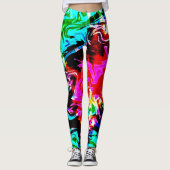 Fire Storm Tie Dye Leggings (Voorkant)