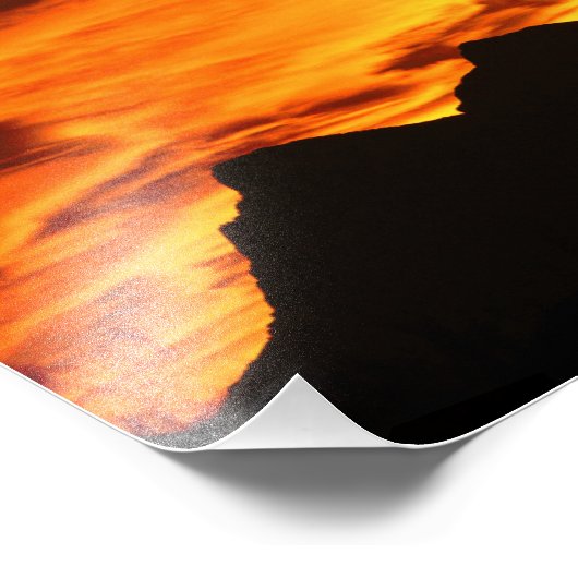 Fire Sunset Photo Print Foto Afdruk (Hoek)