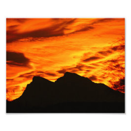 Fire Sunset Photo Print Foto Afdruk