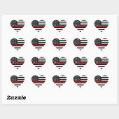 Fire Support Flag Heart Shaped Sticker (Vel)