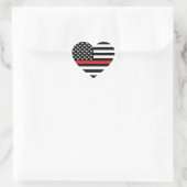 Fire Support Flag Heart Shaped Sticker (Tas)