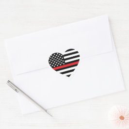 Fire Support Flag Heart Shaped Sticker