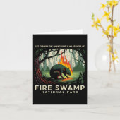 Fire Swamp National Park Camping Wandelberg Kaart (Gele Bloem)