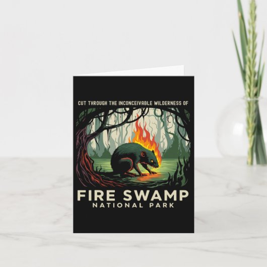Fire Swamp National Park Camping Wandelberg Kaart (Voorkant)