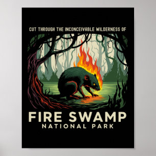 Fire Swamp National Park Kamperen Wandelen Berg Poster