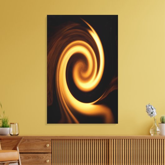 Fire Swirl Canvas Afdruk (Insitu (Woonkamer))
