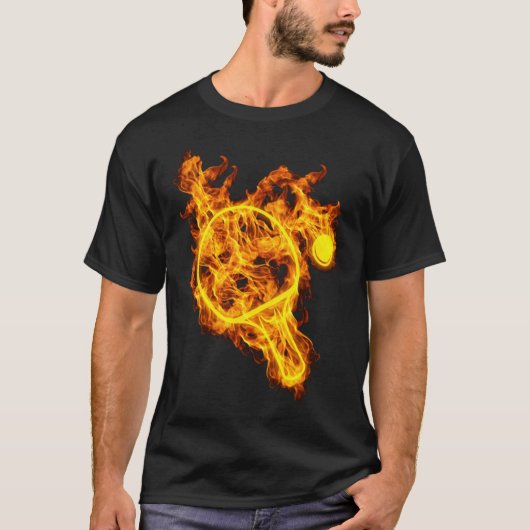 Fire Tennis Bat Ping Pong basketball gift sy T-shirt (Voorkant)