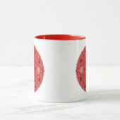 Fire Tetrahedron Red Mandala Twee-toonse Mok (Midden)