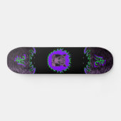 Fire Tiger Paarse skateboard (Horizontaal)