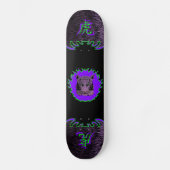 Fire Tiger Paarse skateboard (Voorkant)
