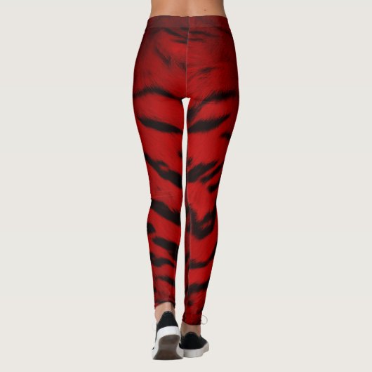 Fire Tiger Skin Print Leggings (Achterkant)