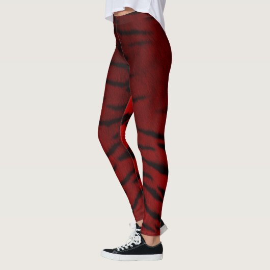 Fire Tiger Skin Print Leggings (Links)
