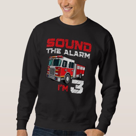 Fire Truck 3rd Birthday Boy Future Firefigher 3 Y Trui (Voorkant)