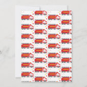 Fire Truck Baby shower Parade Kaart (Achterkant)