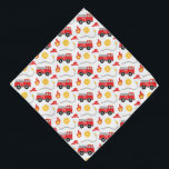 Fire Truck Bandana<br><div class="desc">Deze brandweerbandbanaan is perfect voor je vriend met vier poten. Het ontwerp is voorzien van een rode brandweerwagen met een dalmatiaan op de bestuurdersstoel.</div>