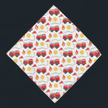 Fire Truck Bandana<br><div class="desc">Deze brandweerbandbanaan is perfect voor je vriend met vier poten. Het ontwerp is voorzien van een rode brandweerwagen met een dalmatiaan op de bestuurdersstoel.</div>