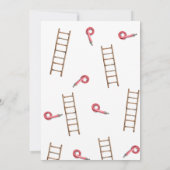 Fire Truck Birthday Invitation Sound the Alarm Kaart (Achterkant)