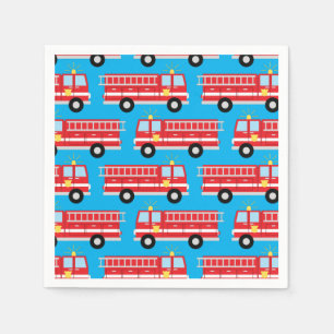 Fire Truck Birthday Party Napkins Servet