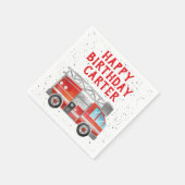 Fire Truck Birthday Party Napkins Servet (Hoek)