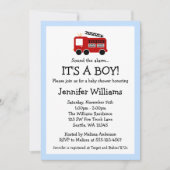 Fire Truck Boy Baby Shower-uitvindingen Kaart (Voorkant)